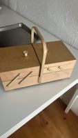 Nähkasten Holz offen guter Zustand
