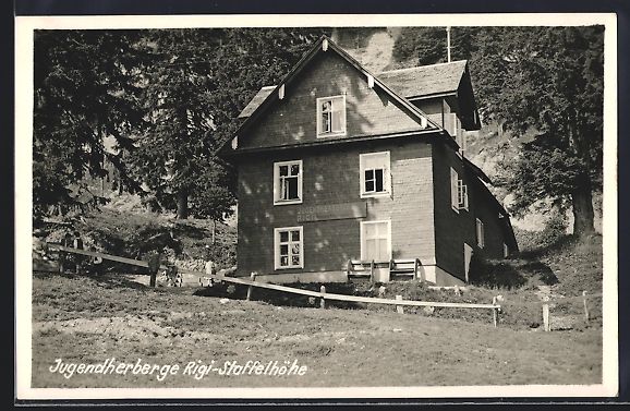 Cartoline postali: Rigi-Staffelhöhe, Jugendherberge mit Ga – Usato da Berlin venduto da bartko-reher