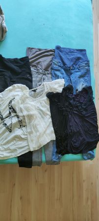 14 teiliges Umstandsmode Set Hosen Oberteile BHs
