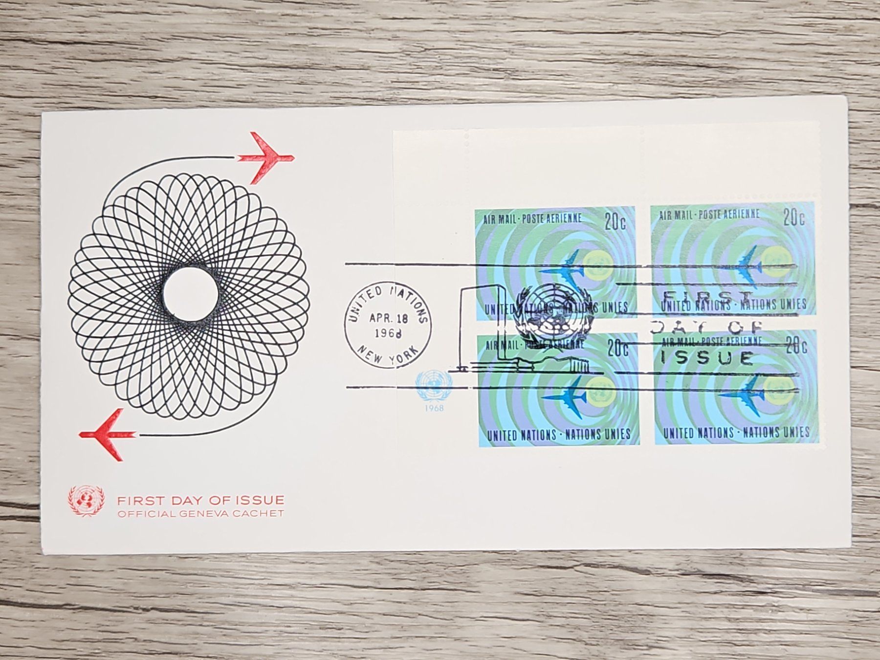 Tutti i francobolli: CL22 Enveloppe + Timbre UN / USA 1968 – Usato da Cousset venduto da Patrick_Collections