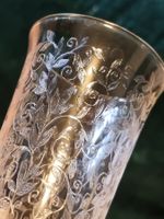 6 alte Gläser – Böhmisches Glas? Ätzdekor – Baccarat-Stil