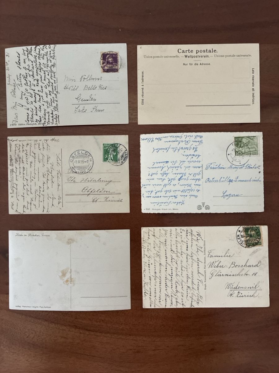 Cartoline postali: 6 Ansichtskarten Schweiz von Gersau SZ – Usato da Oftringen venduto da Cla.vD.74 1