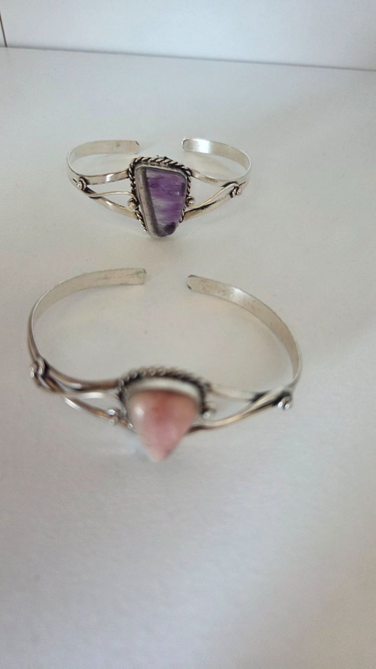 Bracciali & Braccialetti: Set Stein Armband Armreif Phantom Amethyst Rosa Andenopal – Nuovo (secondo la descrizione) da Weggis venduto da Leeclipse