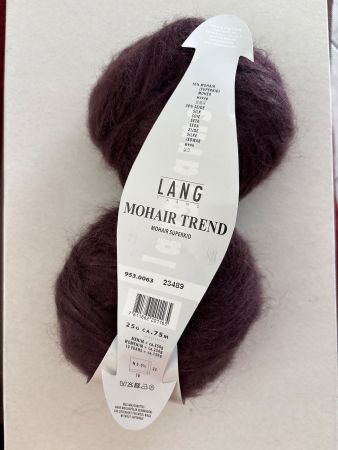 6Kn. LANG YARNS MOHAIR TREND 63-23489 dunkelbraun