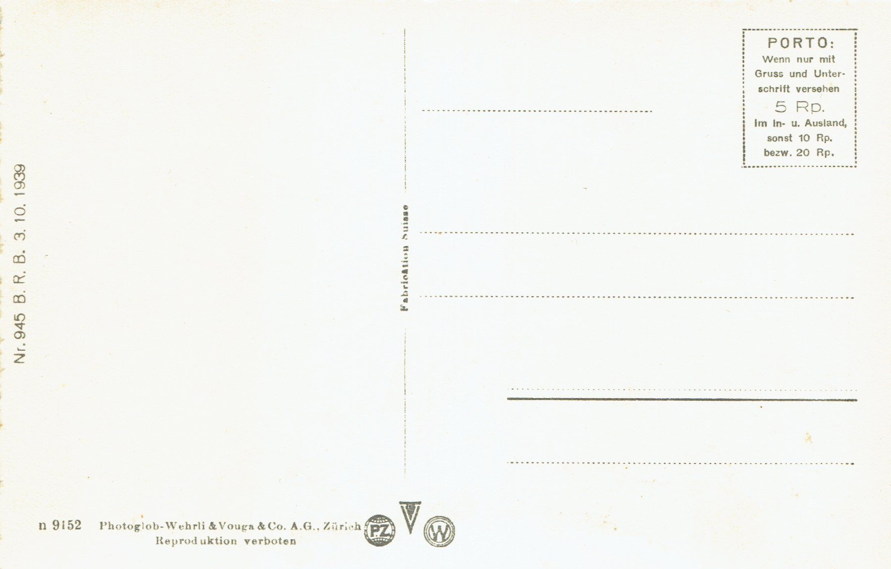 Cartoline postali: Chur GR, um 1935 – Usato da Otelfingen venduto da Schmitte9 1