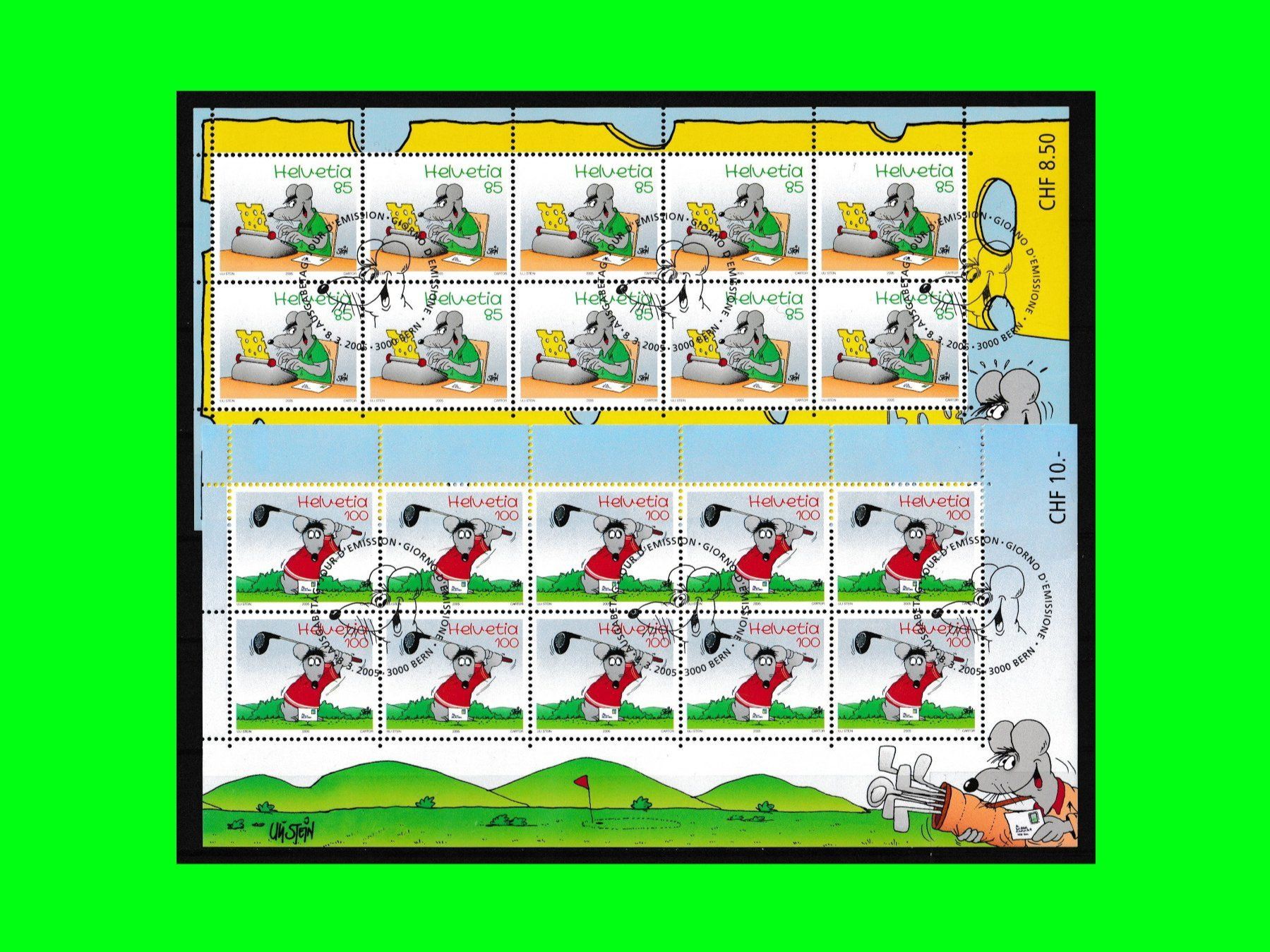 Tutti i francobolli: Bogen "Comics - Uli Stein" (2005) – Nuovo (secondo la descrizione) da Dübendorf venduto da chiara48