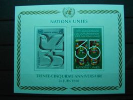UN CH 1980 35 Jahre Jubilee Block  **