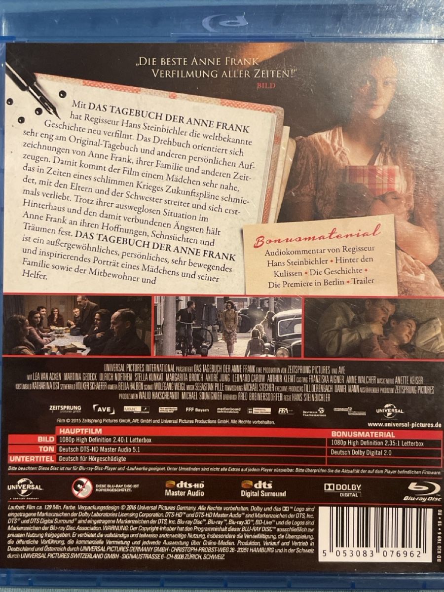Alle DVDs: Das Tagebuch der Anne Frank (2016) – Gebraucht aus Waldenburg von Gonzo8 1