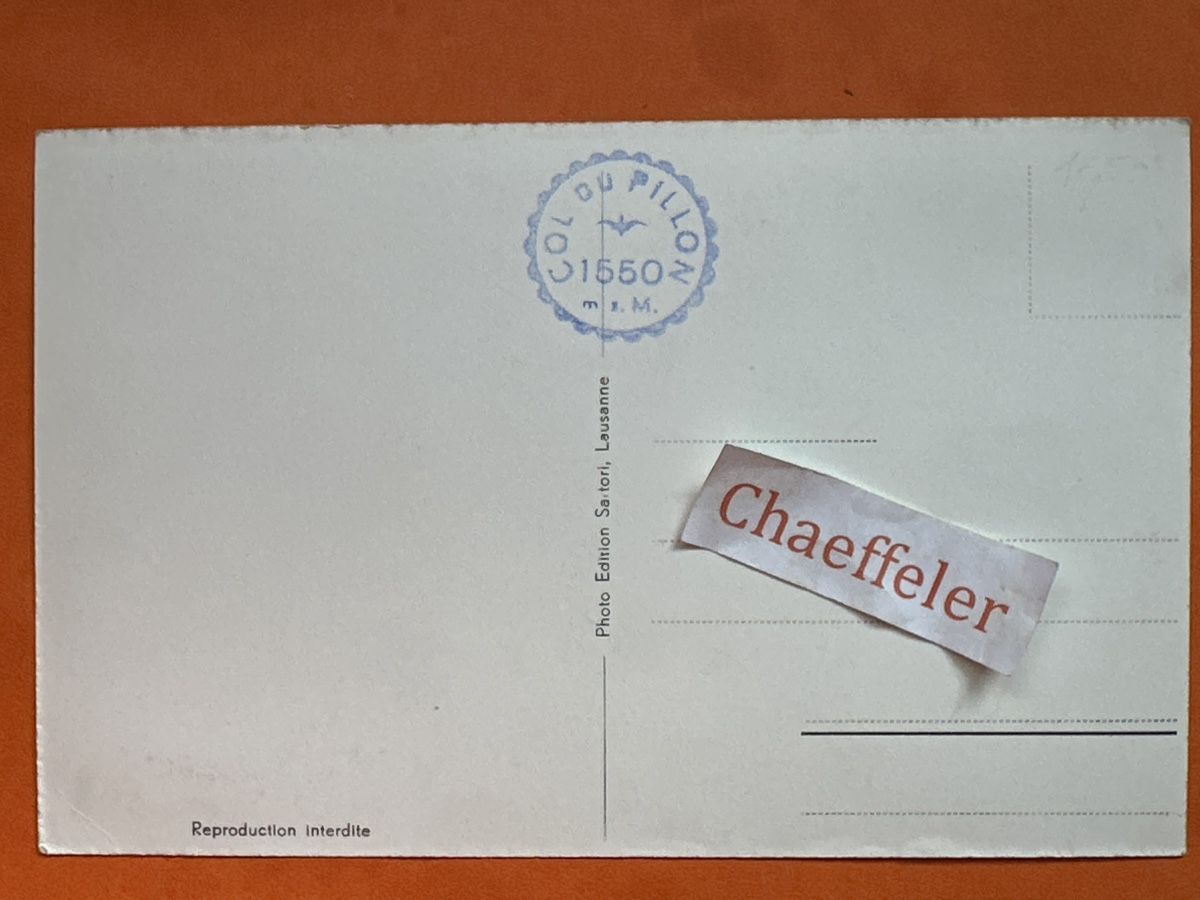 Cartoline postali: 4808 COL de Pillon – Usato da Zürich venduto da Chaeffeler 1