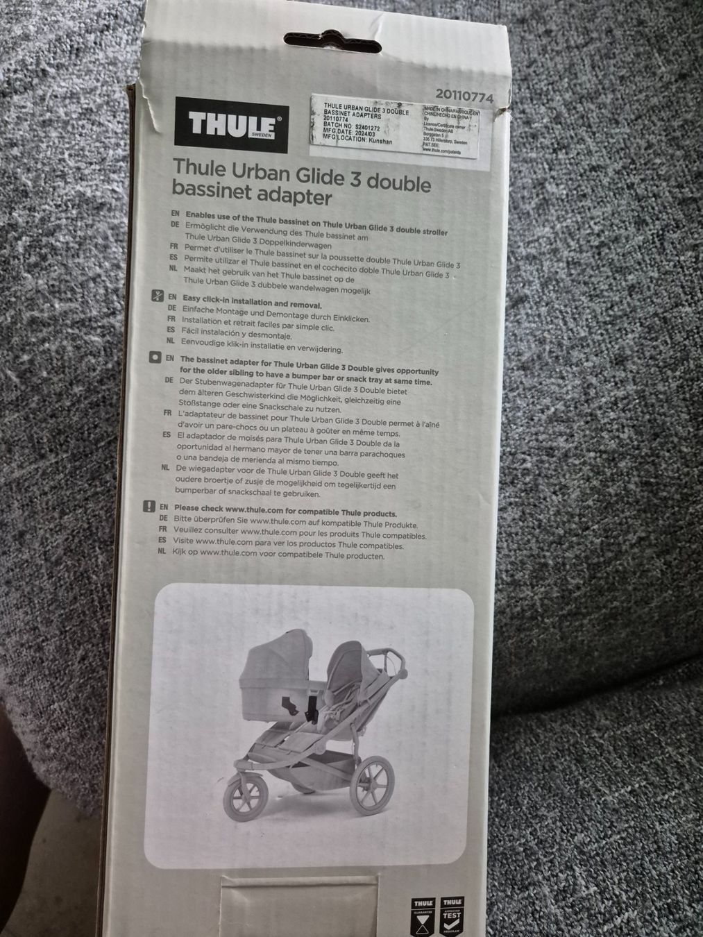 Unità & Adattatore: Thule Urban Glide 3 Double Bassinet Adapter – Nuovo e nell'imballaggio originale da Zürich venduto da ste_bm9f