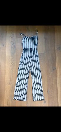 Jumpsuit gestreift schwarz weiss Träger guter Zustand