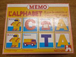 Jeu de mémoire l'alphabet