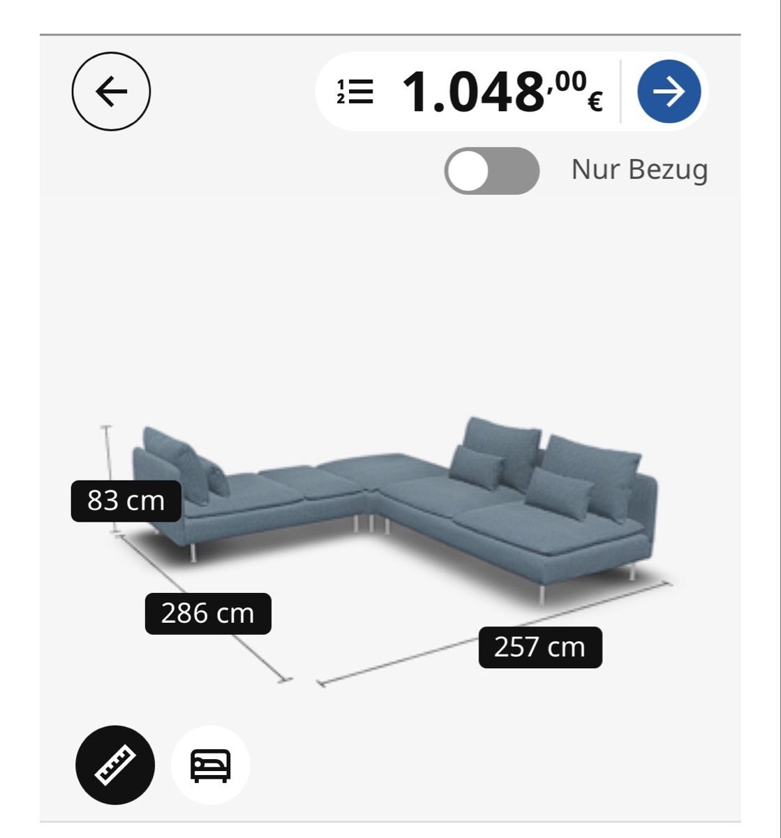 Sofas: Ikea Sofa SÖDERHAMN Blau – Gebraucht aus Zürich von Sito. 1