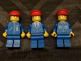 3 Lego Figuren ( Schaffner,Arbeiter, Autobahnarbeiter)