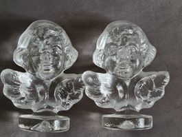 2 Engel Glas Massiv Glasi Hergiswil, Robert Niederer