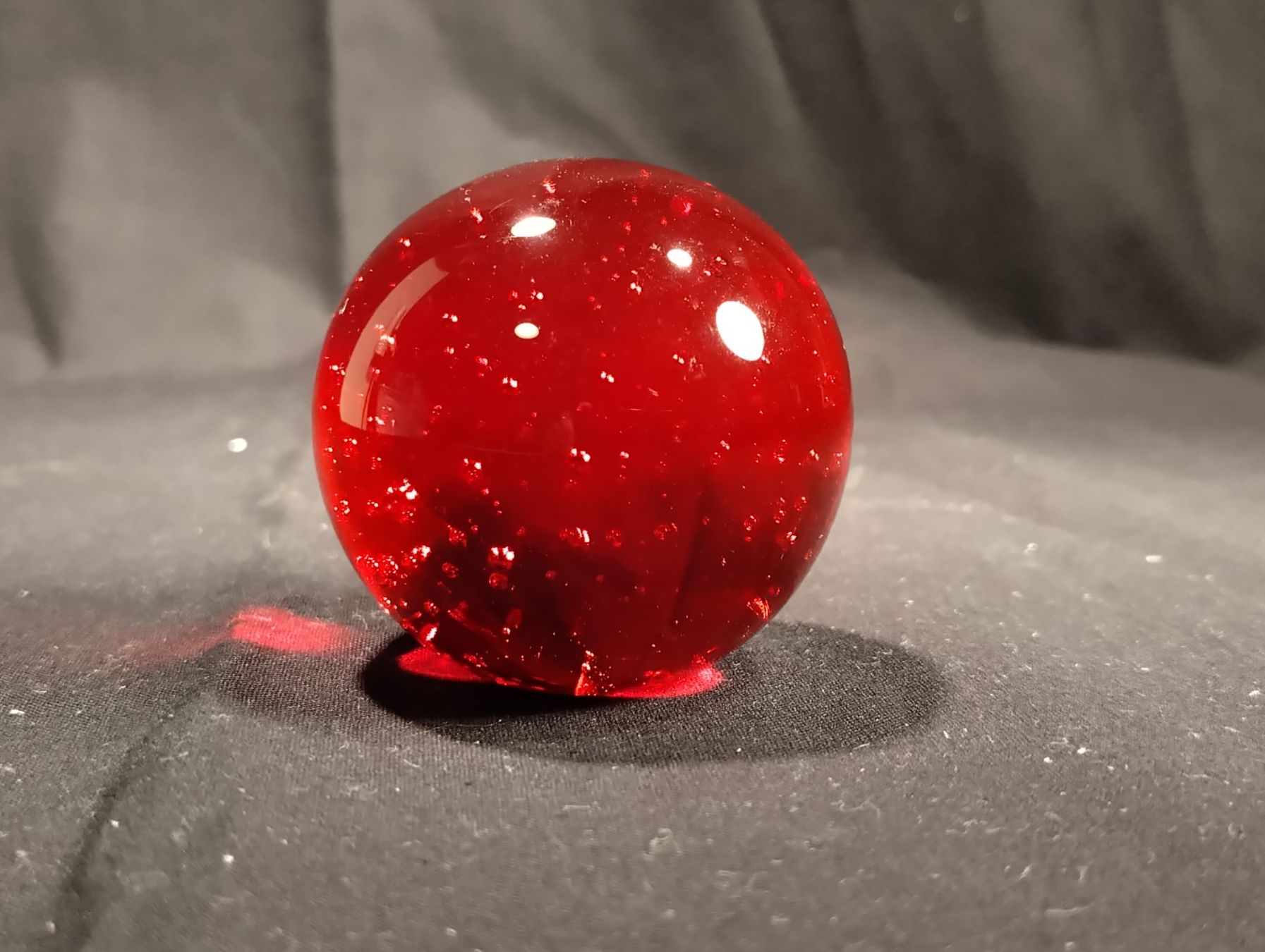 Statuette: Glaskugel rot, kleine Luftblasen – Usato da Bellach venduto da JingleCherry 4