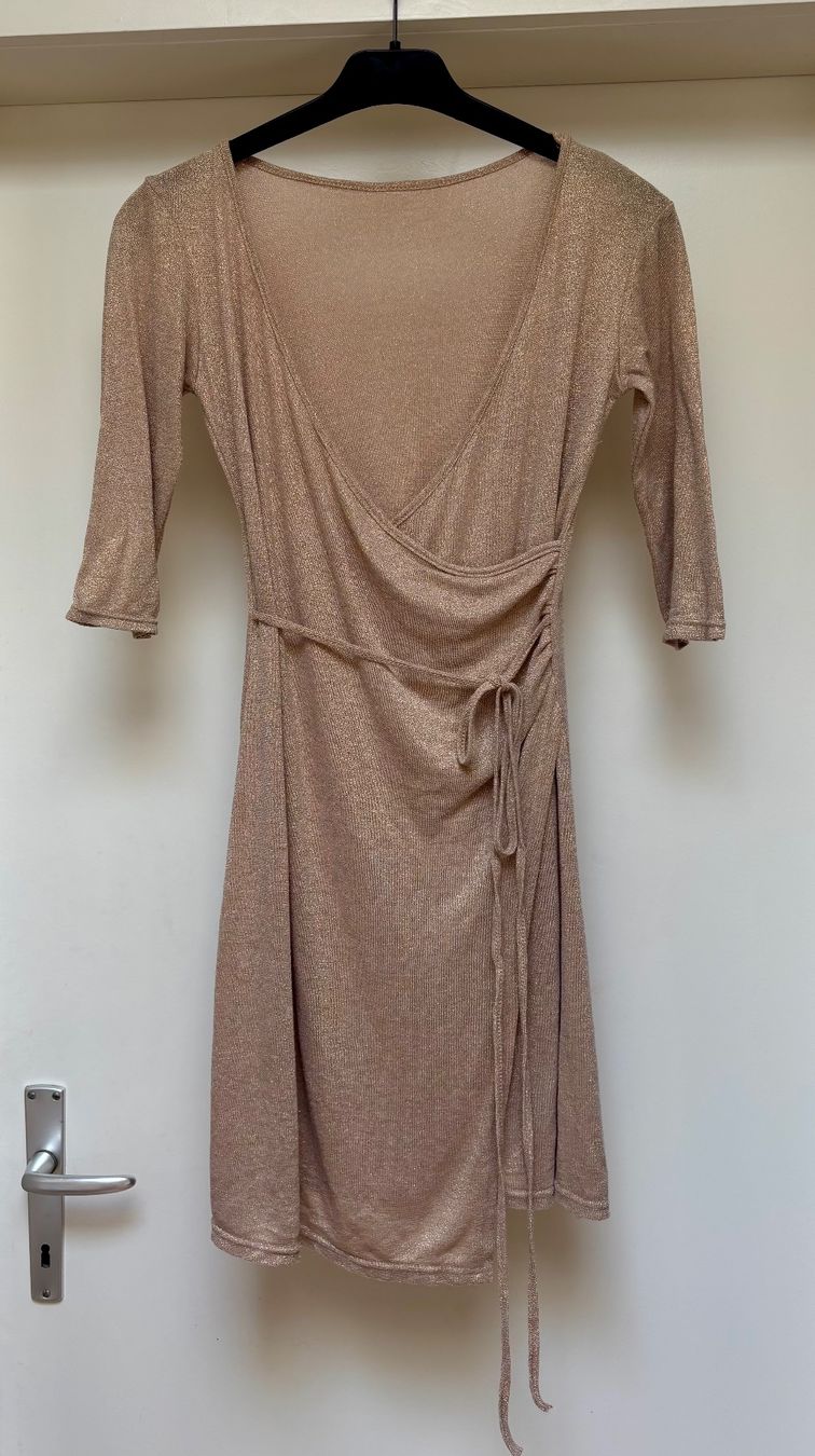 Vestiti: Schickes Kleid - goldfarben - Grösse S/M – Usato da Zofingen venduto da Justizia_01