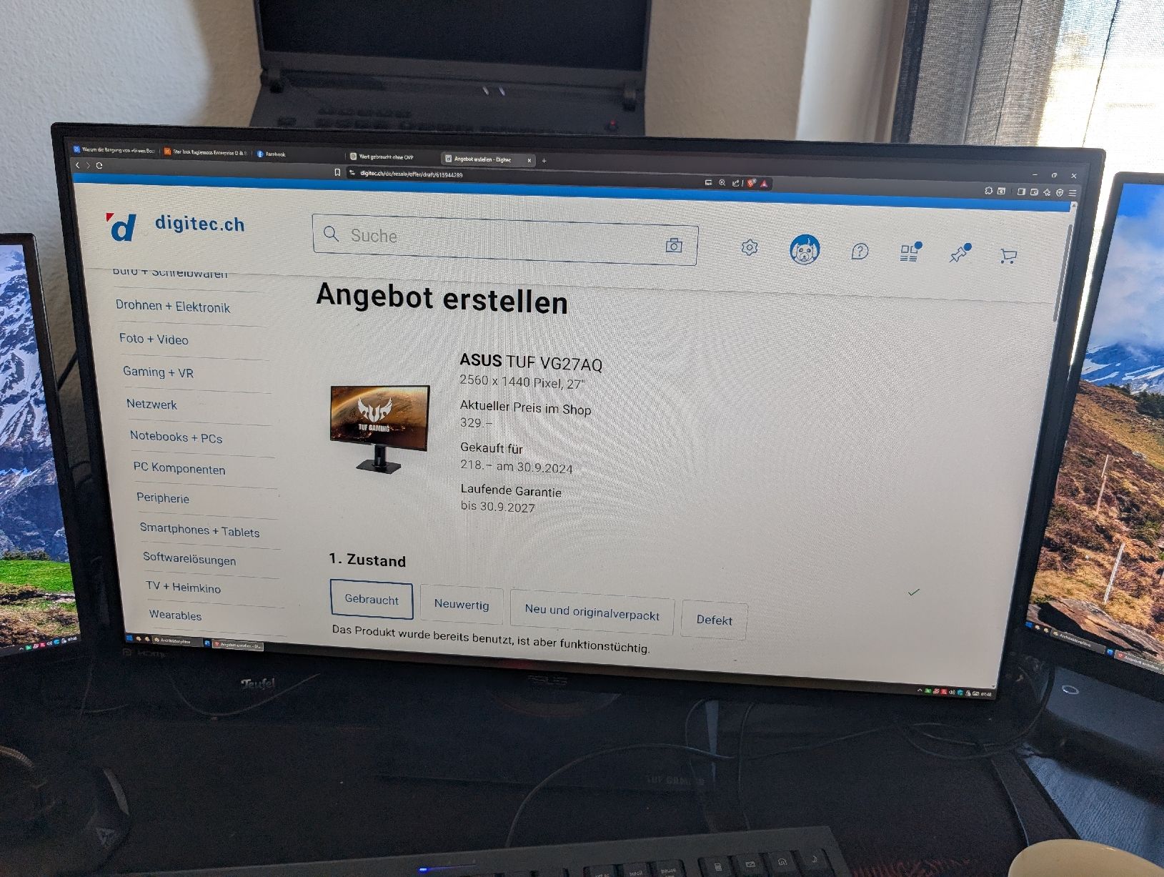 Monitore: Monitor ASUS TUF VG27AQ – Gebraucht aus Roggwil BE von MA-4900 1