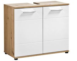 Waschbeckenunterschrank  Eiche Artisan / Weiss
