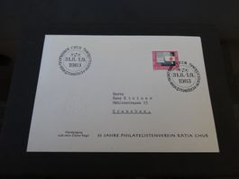 Sonderbrief  Jubiläums-Briefmarke Chur 31.8.1.9.1963