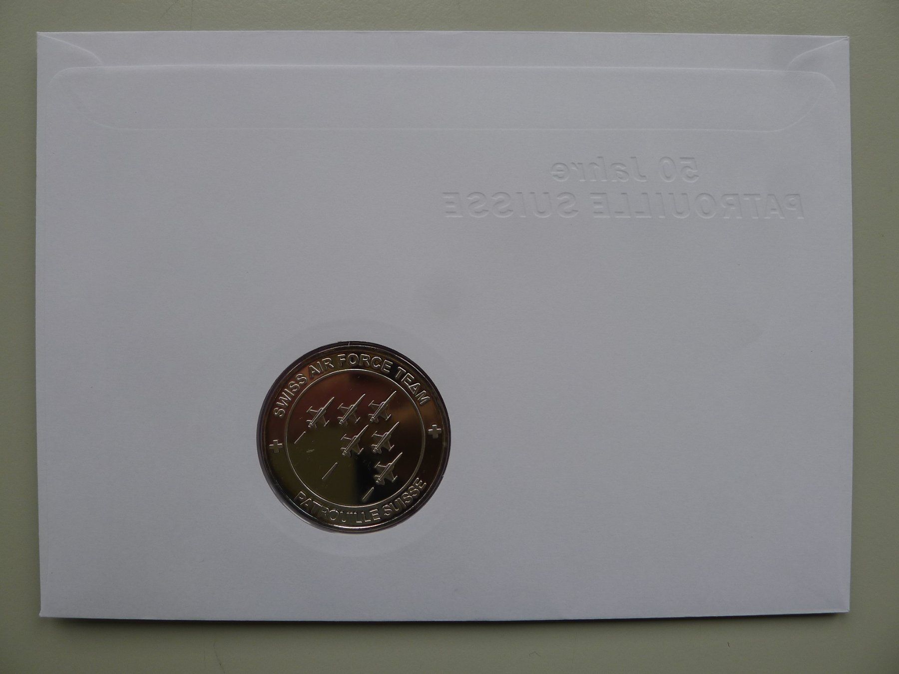 Tutti i francobolli: 2013 Numisbrief "Formation Shadow" 50 J. Patrouille Suisse – Usato da Sursee venduto da Luzernerraute 3