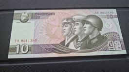 Nordkorea 10 Won 2002, P-87a, UNC, Sammler Note