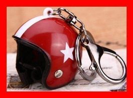 Schlüsselanhänger Vintage Star ROT Jet Helm Vespa Roller