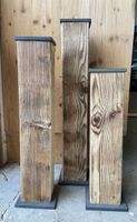 Holz Säulen Deko Set, 3 Stück, Neu, Rustikal, Top Deko!