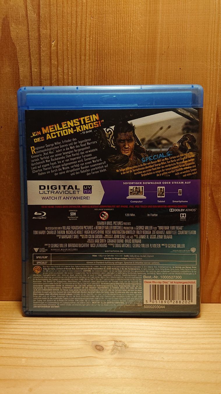 Tutti i DVDs: MAD MAX Fury Road Blu-Ray – Usato da Wilderswil venduto da Exebub 1