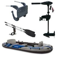 +SET INTEX Excursion 5 Schlauchboot Angel