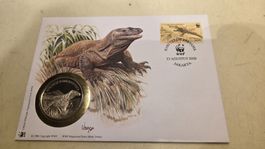 2000 Medallienbrief WWF Komodo-Waran