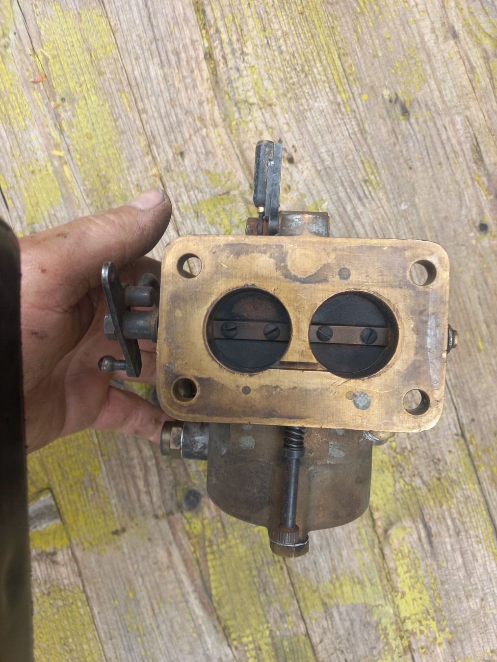 Tutti pezzi di ricambio auto: Oldtimer Messing / Bronze Doppel- Vergaser WEBER Tipo 30 DCR – Usato da Dulliken venduto da Dullikenlerchclassic 3