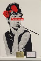 Death NYC "Pop Art Druck" Handsigniert, Audrey Hepburn