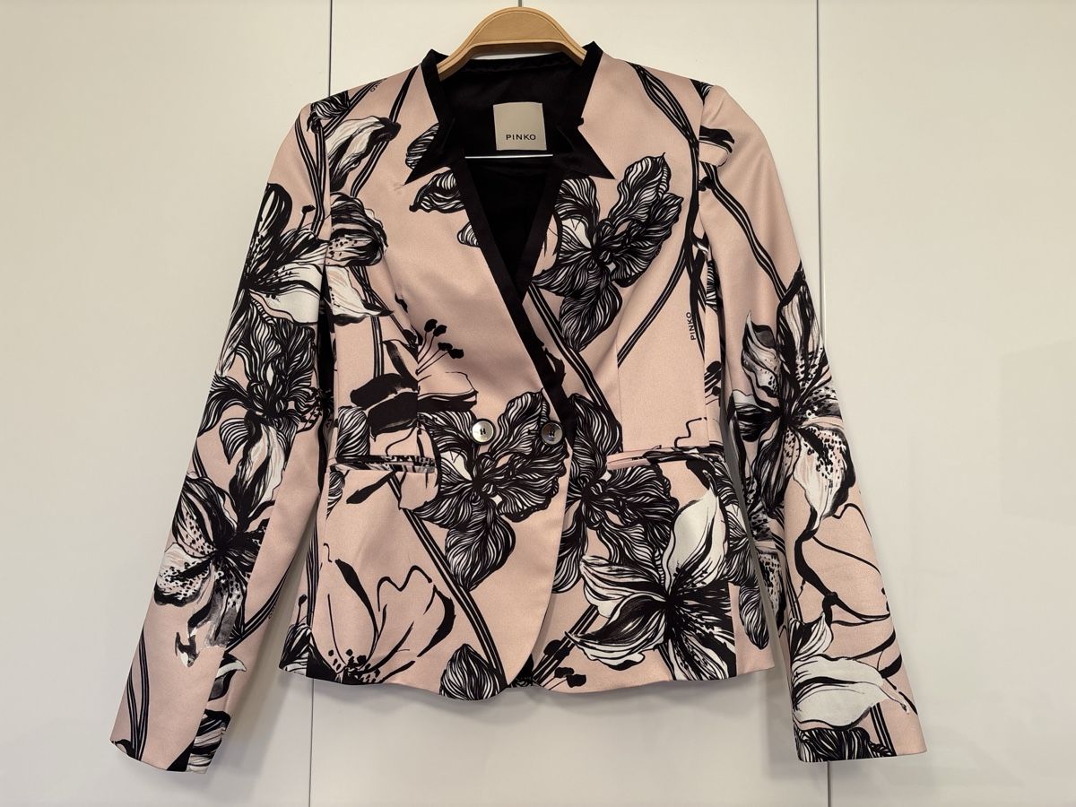 Pinko Giacche: Pinko Blazer, Gr. D34, hellrosa mit Blumenmuster, Top! – Nuovo (secondo la descrizione) da Basel venduto da FannySt