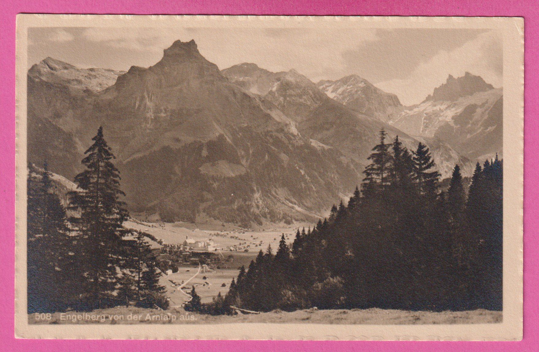 Ansichtskarten: Engelberg von der Arnialp aus – Gebraucht aus Einsiedeln von dillie