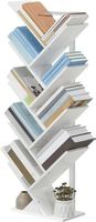 Baum Bücherregal 9 Ebenen Holz Regal Metallgestell VINTABOOK