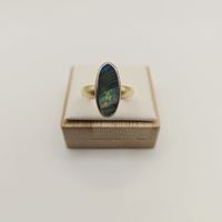 Gold Ring Opal 18 KT 750 Gold Gr 53