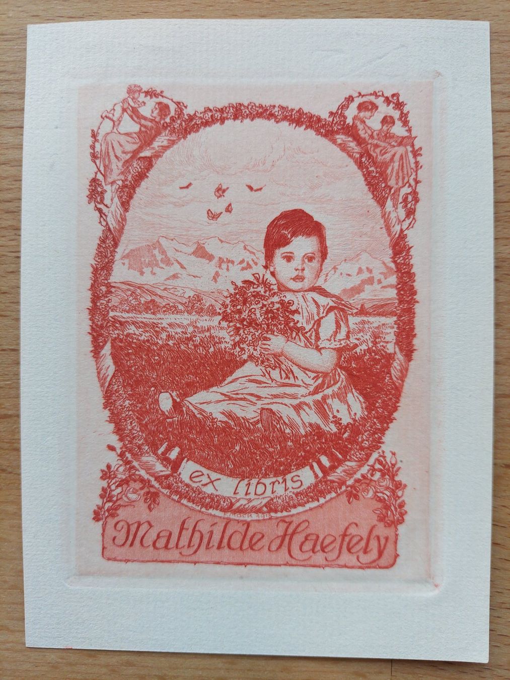 Dipinti: Exlibris Fritz Mock - Original Radierung 1918 – Usato da Obfelden venduto da Exlibris-Art