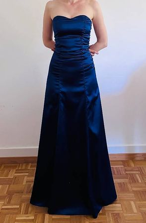 Elegantes Abendkleid / Ballkleid in Dunkelblau  Gr. 36