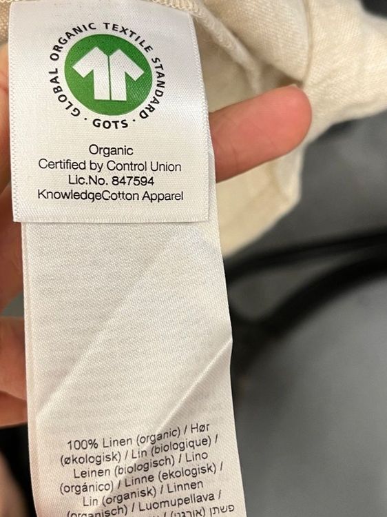Kleider: Wickelkleid XS Leinen Leinenkleid Knowledge Cotton Apparel – Neu (gemäss Beschreibung) aus Aarau von REVIVI 3