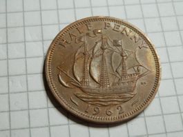 Großbritannien ½ Penny, 1962