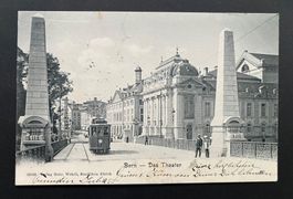 Bern - Das Theater, Tramwagen 25 nach Breitenrain, 1904
