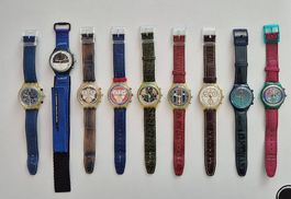 9x Vintage Swatch Chronograph  Konvolut