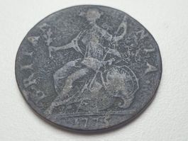 🇬🇧 UK 1 Halfpenny 1775 George 3rd, Seated Britannia