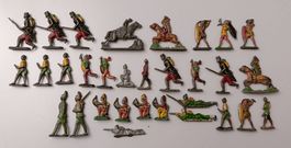 Blei Soldaten Antik Jh. 1900 Handarbeit gegossen