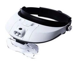 2 LED LupenBrille Mikroskop