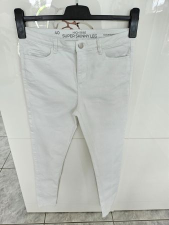 Jeans Weiss Gr. 40 (38) Super Skinny High Waist von C&A