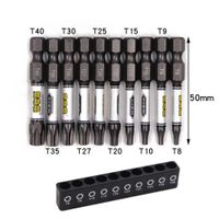 10 Stück 50mm Torx Bit Bitset T8-T40