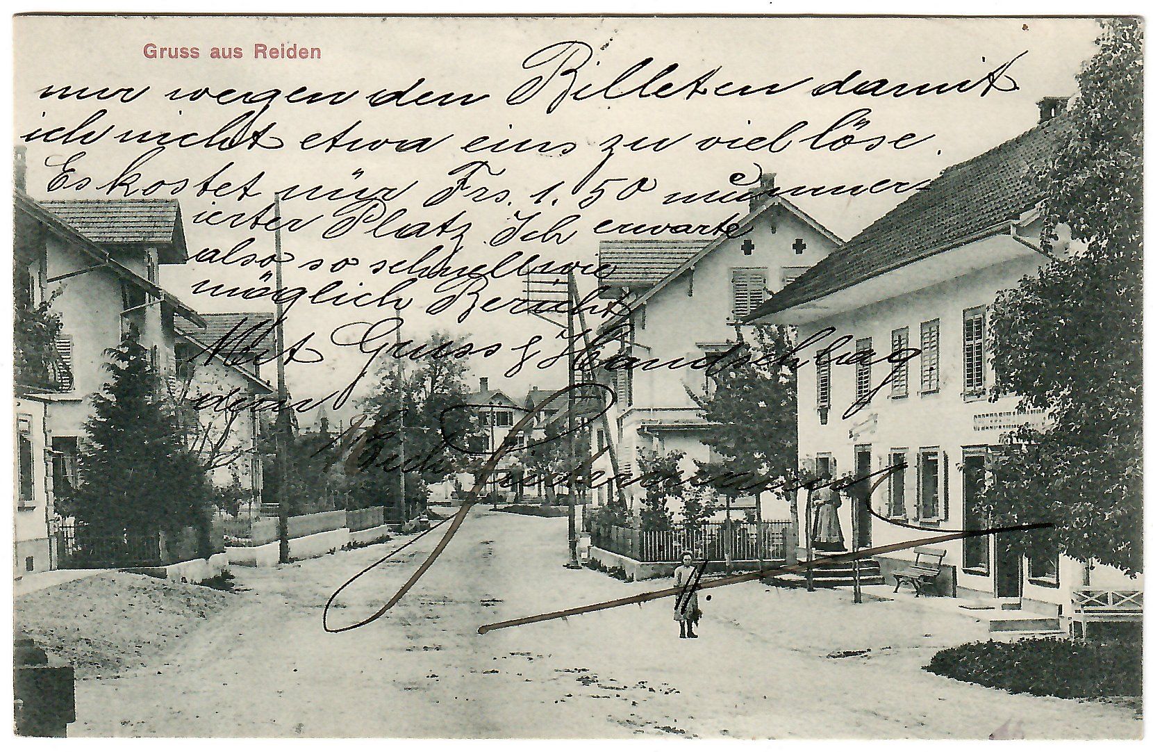 Cartoline postali: Ansichtskarte  'Gruss aus Reiden' – Usato da Kerns venduto da etma3