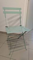 2 sedie da giardino pieghevoli azzurre